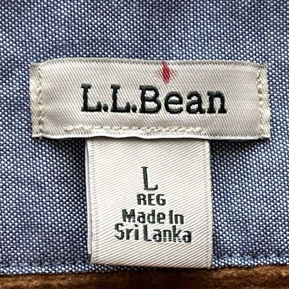 L.L. Bean Womens L Comfort Cord Shirt Jacket Brown Corduroy Button Front Shacket - Picture 10 of 10